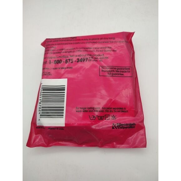 Vintage No Nonsense Knee High Stockings Pantyhose 2-Pair Off Black Sheer Toe - Picture 3 of 5